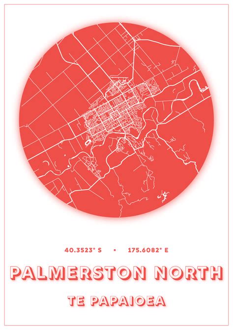 Palmerston North Map Dot | The Map Kiwi