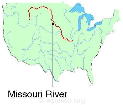 Missouri River map - Map Pictures