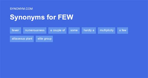 Another word for FEW > Synonyms & Antonyms