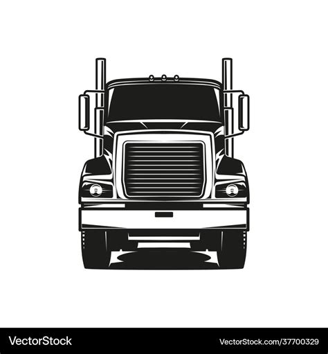 Diesel truck logo black and white Royalty Free Vector Image