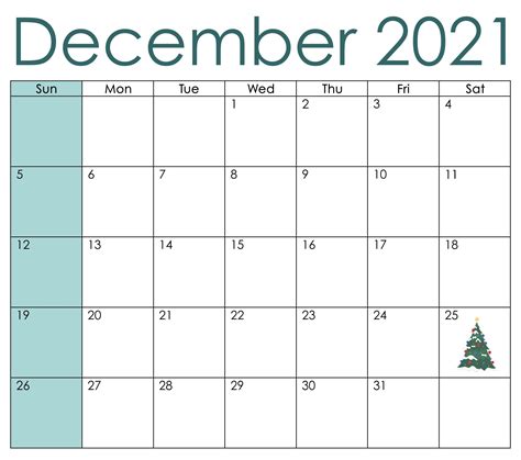 Printable December Calender - Printable Word Searches