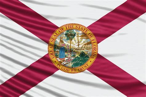 Premium Photo | Florida state flag wave close up, florida flag background