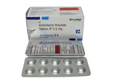 Amlodipine Besylate Tablets IP 2.5mg, Prescription, Treatment: Used To ...