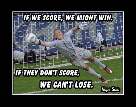 Hope Solo 'We Can't Lose', Soccer Goalkeeper Quote Poster, Motivational ...