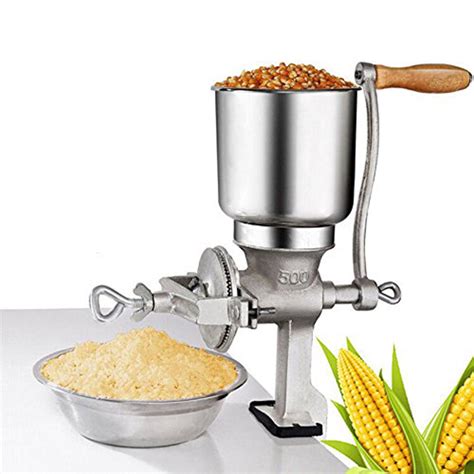 Manual Hand Grain Corn Cereal Flour Mill with Hopper Wheat Coffee Rice ...