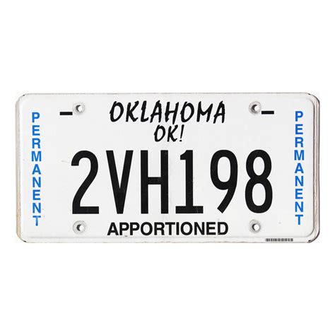 2022 Oklahoma Apportioned #2VH198 | Warehouse Of License Plates