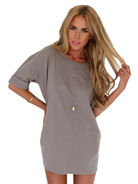 Gray Home Soft Long Shirts Women Loose Oversized Shirts Big Size Polyester Tunic 2016 Spring ...