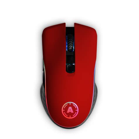 Aim Red Soft Touch RGB Mouse - Aimcontrollers