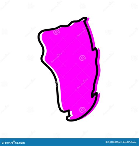 Inhambane Province of Mozambique Vector Map Illustration Stock Vector - Illustration of division ...