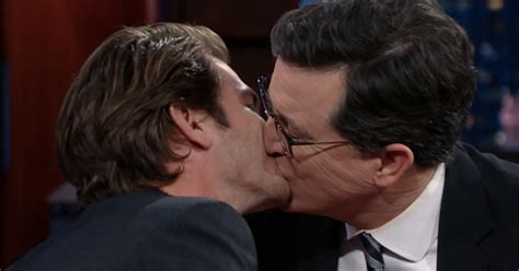 Andrew Garfield Smooches Stephen Colbert, Talks Ryan Reynolds Kiss