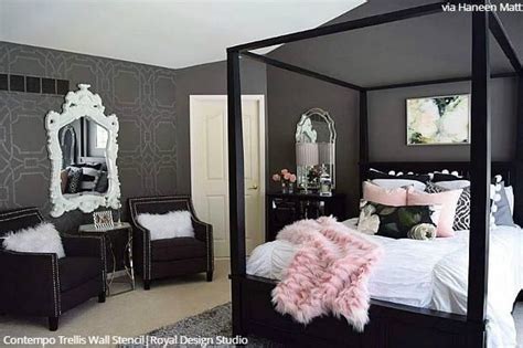 Bedroom Wall Stencil Designs to Sleep in Style | Bedroom design, Bedroom interior, Bedroom makeover