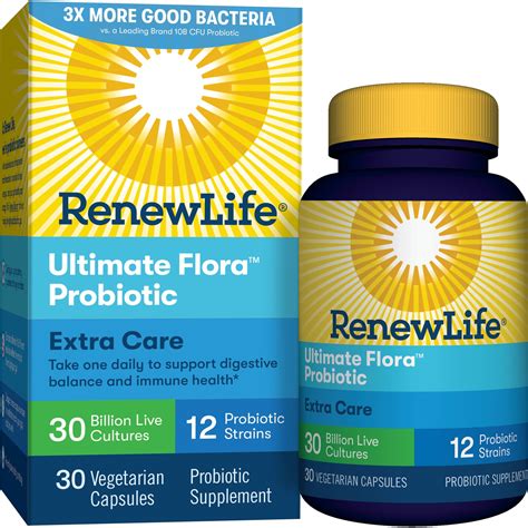 Renew Life Extra Care Probiotic Capsules, 30 Billion, 30 Ct - Walmart ...