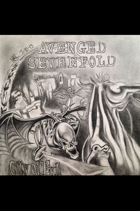 Avenged Sevenfold City Of Evil Album Cover Art by ArtbyAMR on DeviantArt