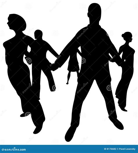 People Circle Silhouette Stock Photography - Image: 8176682