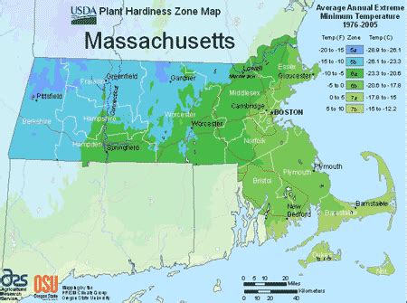 Massachusetts Zone Map For Hardiness And Planting