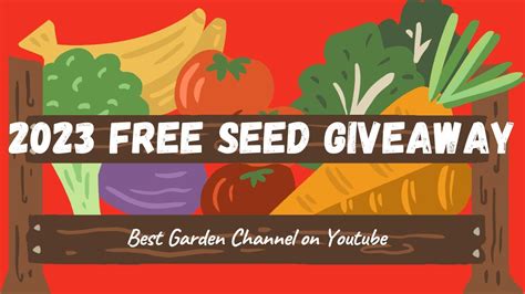 2023 Free Seed Giveaway- First Seed Variety - FREE Seeds! (Closed ...