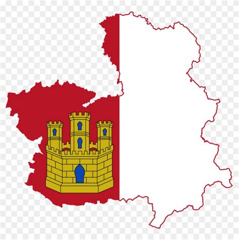 Flag Map Of Castile-la Mancha - Castilla La Mancha Borders, HD Png ...