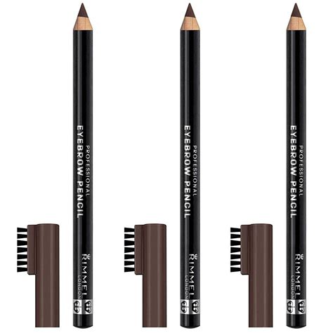 Rimmel Professional Eyebrow Pencil Dark Brown 0.05 Ounces (3 Pack) - Walmart.com - Walmart.com