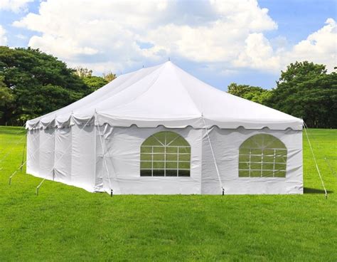 Party Tents Direct Weekender Outdoor Canopy Pole Tent w/Sidewalls, White 20 ft x 40 ft - Walmart.com