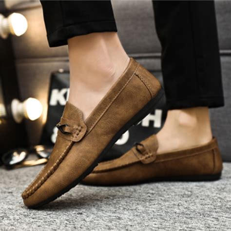 Korean Leather shoes men's summer breathable men's shoes Office shoes ...