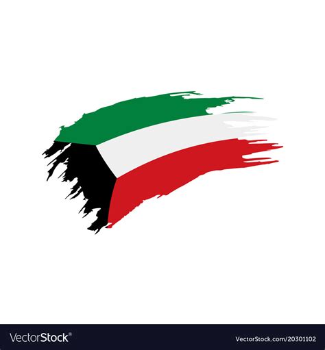 Kuwait flag Royalty Free Vector Image - VectorStock