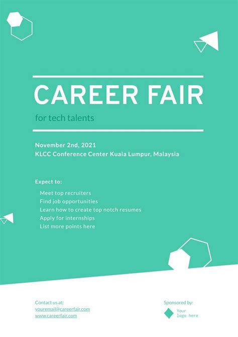 Career Fair | Free poster template - Piktochart