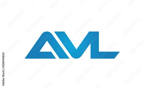 connected AVL Letters logo Design Linked Chain logo icon Stock Vector ...