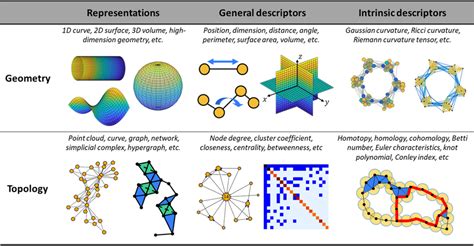 Illustration of geometrical and topological representations, general ...