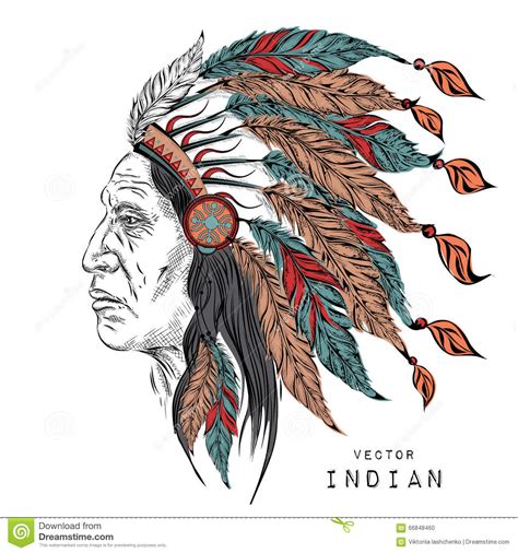 Native American Headdress Drawing at GetDrawings | Free download