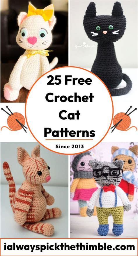 25 Free Crochet Cat Patterns (Amigurumi Pattern)