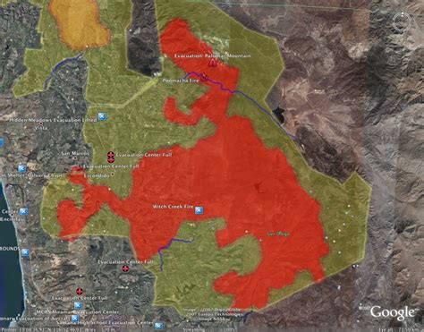 San Diego Fire Map