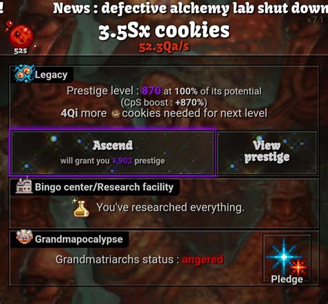 Should I prestige? (Second) : r/CookieClicker