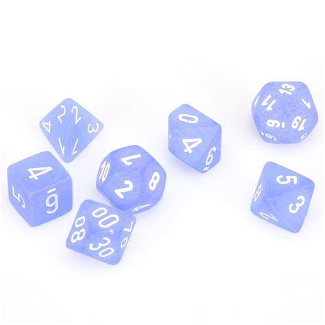 Chessex: D7 Frosted Dice Set - Blue/White | at Mighty Ape NZ