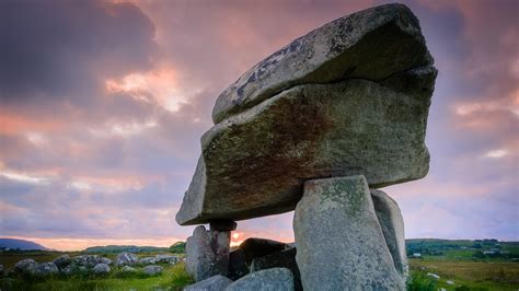 Neolithic portal tomb Kilclooney More dolmen at sunset, County Donegal, Ireland | Windows ...