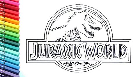 how to draw jurassic world logo step by step - peterrabbitpartysupplies