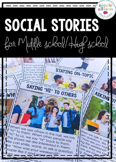 Social Stories for Middle School High School Students | High school ...