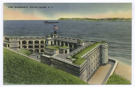 Fort Wadsworth, Staten Island, N.Y. [aerial view of fort and bay from ...