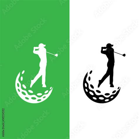 Golfer and golf ball logo graphic design - Buy this stock vector and explore similar vectors at ...