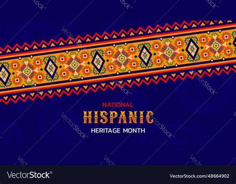 Ethnic ornament national hispanic heritage banner Vector Image