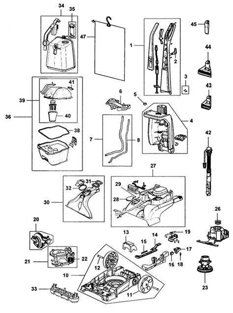 Hoover FH50135 Power Scrub Carpet Cleaner Parts and Accessories ...