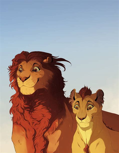 Screen Redraw Simba and Kion by Deyanel on DeviantArt