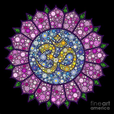 Lotus Aum by Tim Gainey | Om symbol art, Mandala digital, Aztec artwork