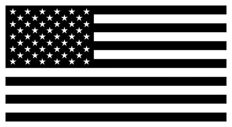 American Flag - Black and White Version Digital Art by War Is Hell Store - Pixels Merch