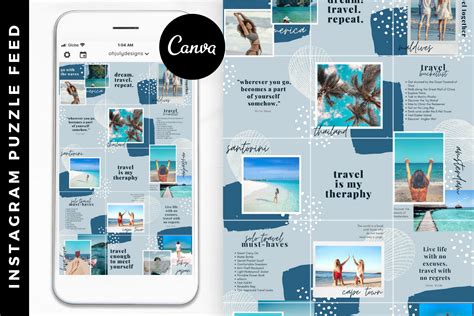 Instagram Templates, Puzzle Feed Canva Graphic by Oh July · Creative Fabrica