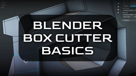 Blender - Box Cutter Basics - YouTube