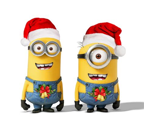 Christmas Minions, cute, funny, merry, new year, santa, HD wallpaper | Peakpx