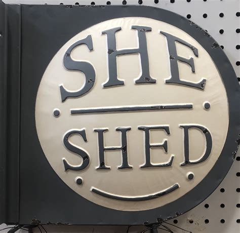 Metal “She Shed” Sign Farmhouse Decor | Shed signs, She shed, Shed