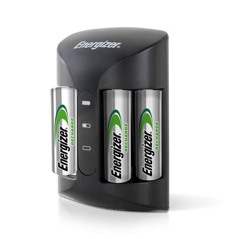 Energizer Rechargeable AA and AAA Battery Charger (Recharge Pro) with 4 ...