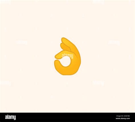 OK hand emoji vector isolated illustration. OK Hand emoticon. Vector OK ...