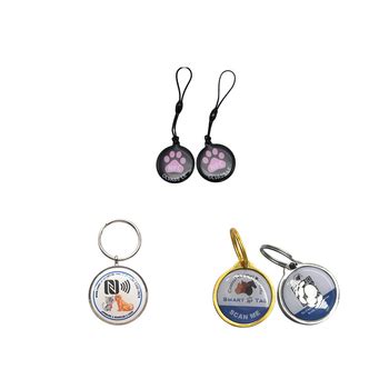 Custom Qr Code And Url Programmable Epoxy Nfc Pet Id Collar Tag For Dog / Cat - Buy Nfc Pet Tag ...